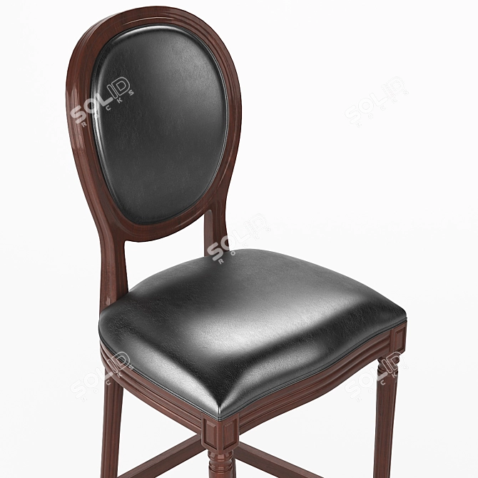 French Style Bar Stool for Elegant Interiors 3D model image 2