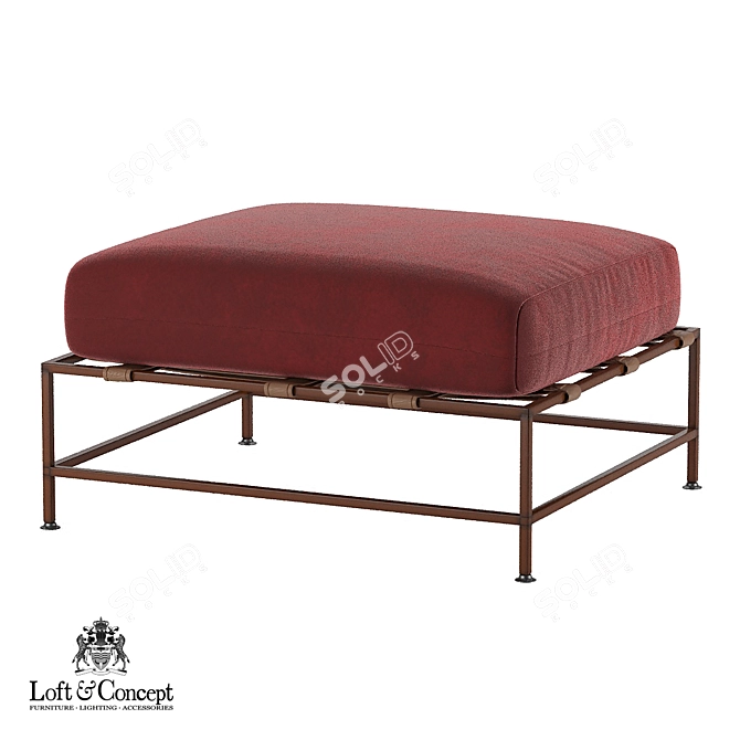 Military Loft Ottoman by Stephen Kenn & Simon Miller 3D model image 1