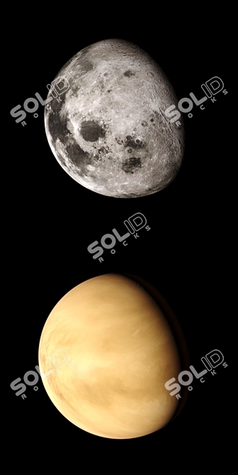 Solar System Model: Realistic Planets & Moon 3D model image 2