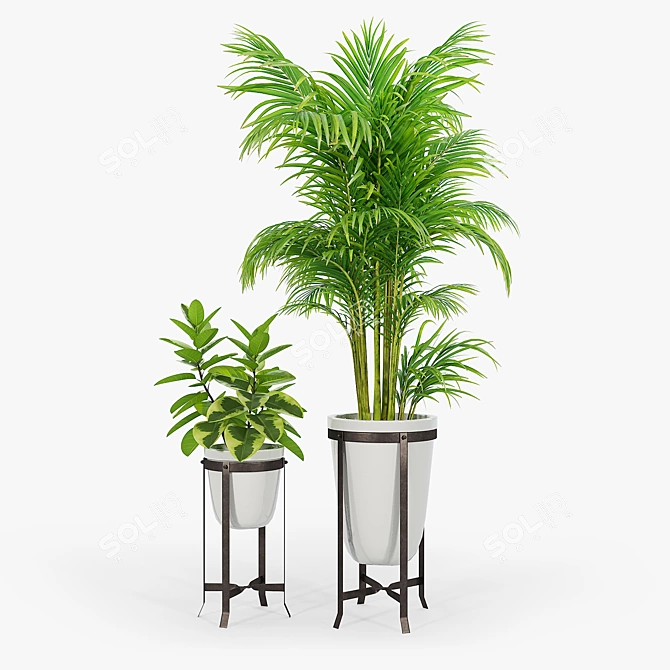 Amir Poly Planter Set 3D model image 2