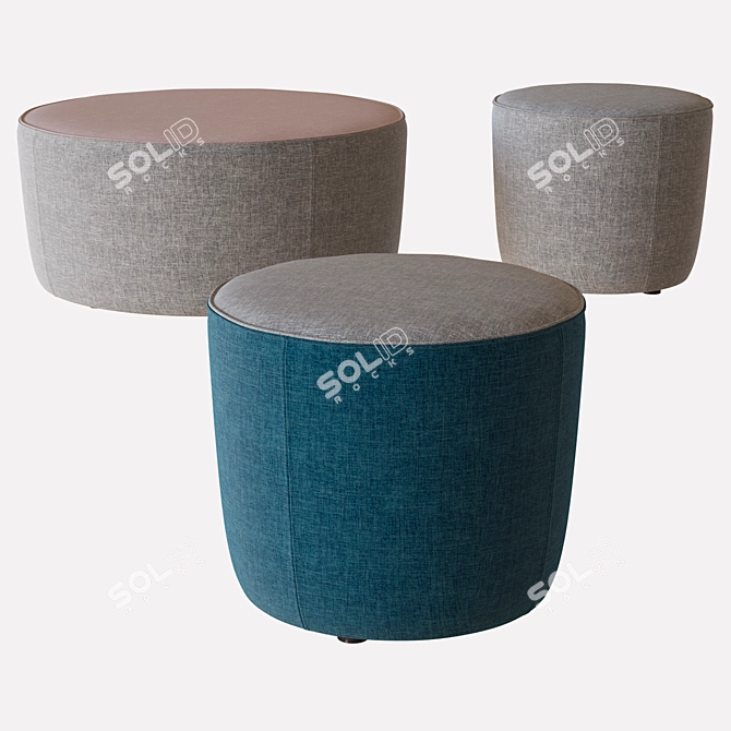 Elegant 3D Adapt Pouf Design by Ross Gardam 3D model image 1