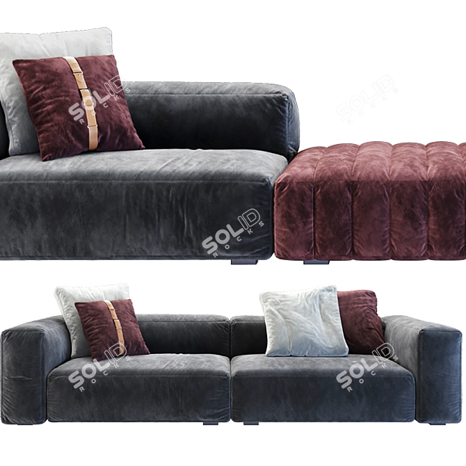 Meroni Bellagio Luxury Sofa 3D model image 2