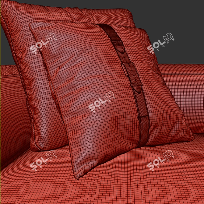 Meroni Bellagio Luxury Sofa 3D model image 5