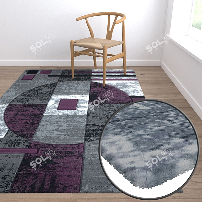 Luxury Carpet Set - High-Quality Textures 3D model image 5