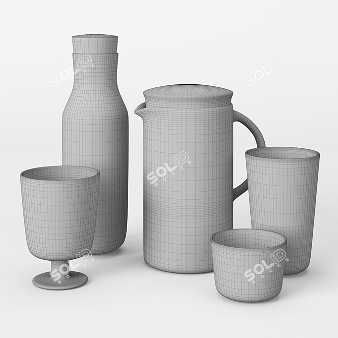 Ikea 365+ Glassware Set: Stylish and Versatile 3D model image 2