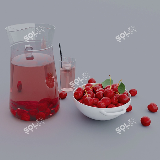 Cherry Bliss: 3D Model & Textures 3D model image 2