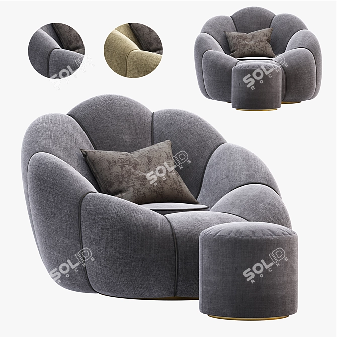 Comfort Lounge Bean Bag Sofa 3D model image 1