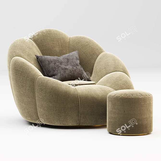 Comfort Lounge Bean Bag Sofa 3D model image 3