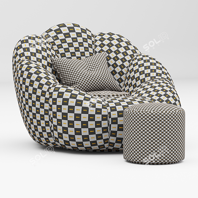 Comfort Lounge Bean Bag Sofa 3D model image 4