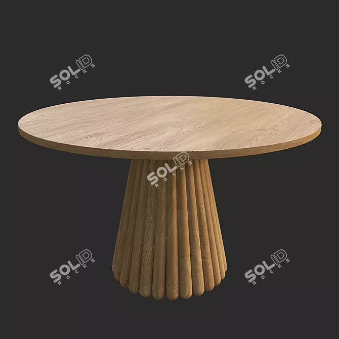 Modern Minimalist Dining Table 3D model image 1