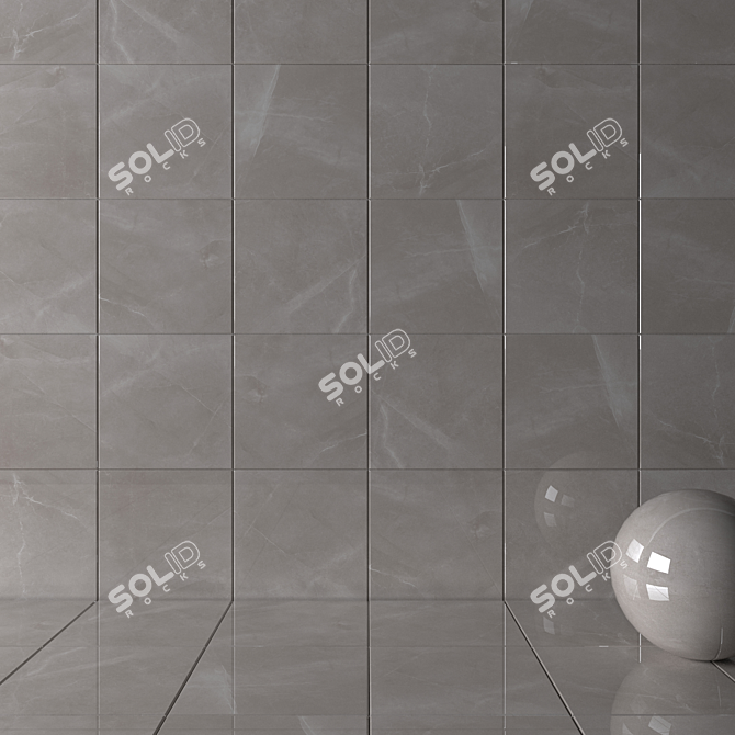 Classic Pulpis Gray Wall Tiles - Timeless Elegance 3D model image 2