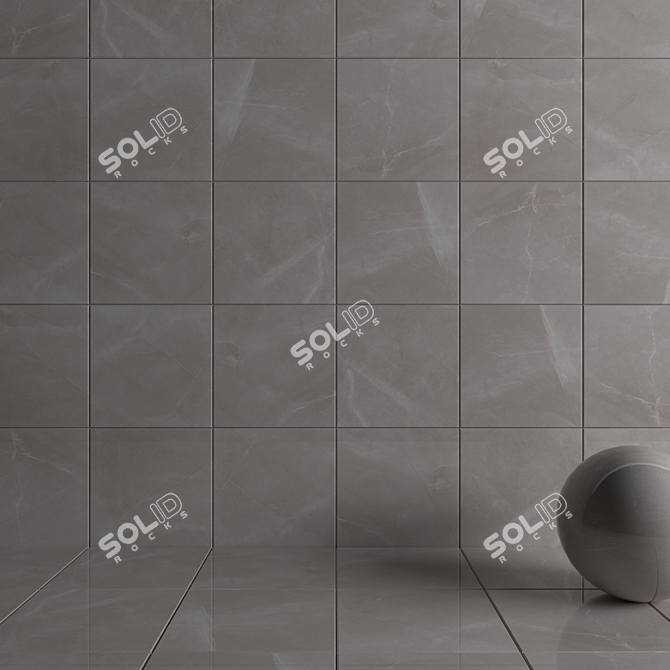 Classic Pulpis Gray Wall Tiles - Timeless Elegance 3D model image 3