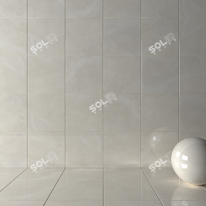 Classic Pulpis Ivory Wall Tiles: Multi-Texture Luxury 3D model image 2