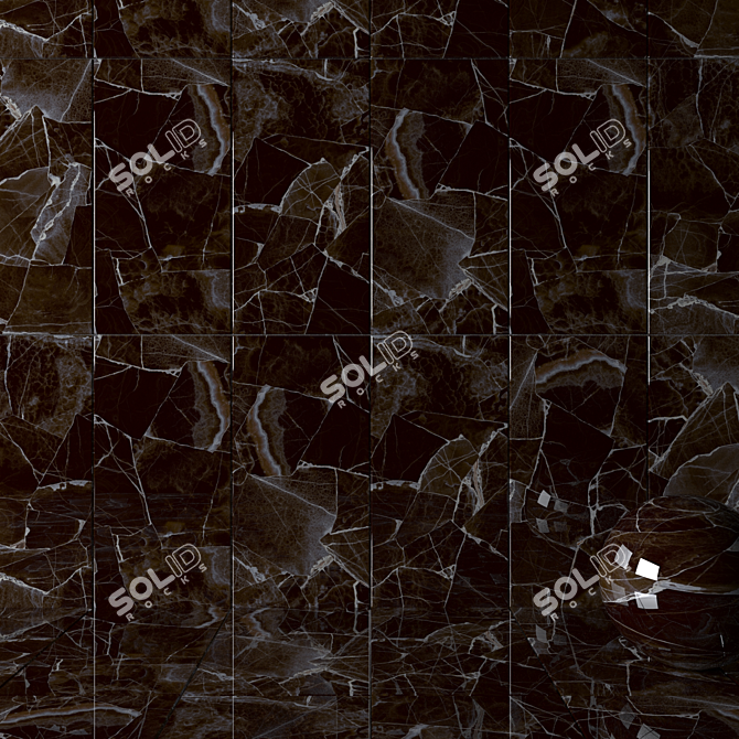 Crea Brown Wall Tiles: HD Textures for Stunning Walls 3D model image 2