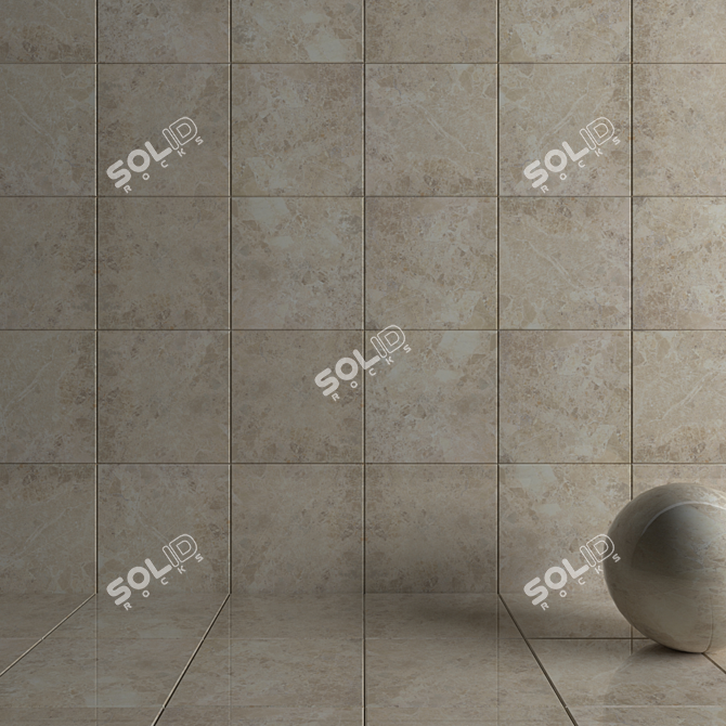 Emperador Beige Wall Tiles: Multi-Texture Design 3D model image 1