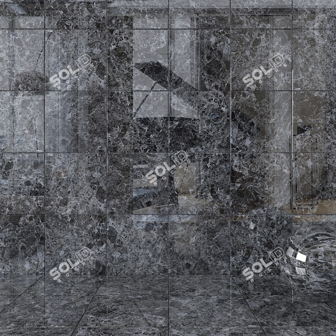 Emperador Black Wall Tiles: Stunning Multi-Texture Design 3D model image 1