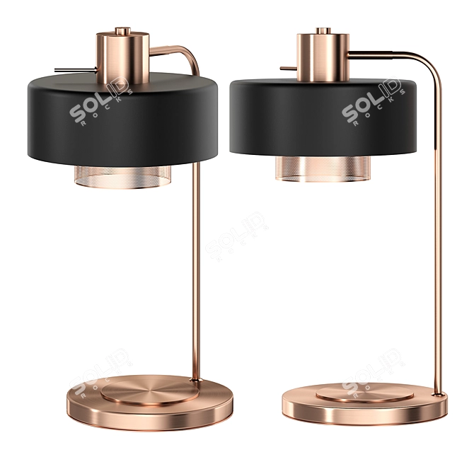 Elegant Barcote Lauryn Table Lamp 3D model image 2