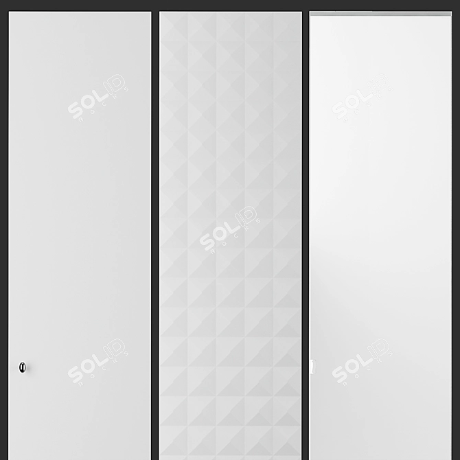 Stylish and Spacious Ikea PAX Corner Wardrobe 3D model image 2