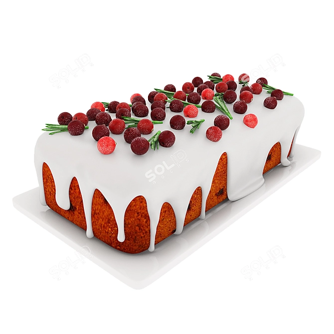 Delicious Fruit Berry Cake Collection 3D model image 8