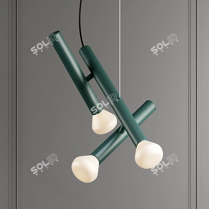 Elegant PARC Pendant Light 3D model image 1