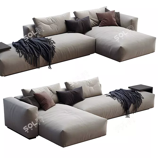 Modern Indera Sintese Sofa 3D model image 1