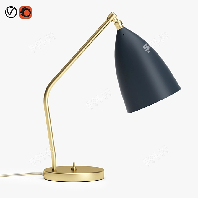 Gubi Grashoppa: Stylish Table Lamp with Adjustable Light 3D model image 1