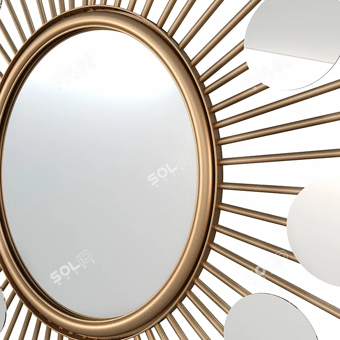 Golden Starburst Mirror by Eichholtz 3D model image 4