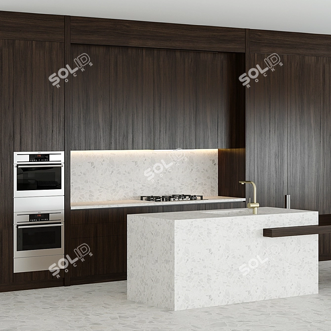 Modern Kitchen Model with 3dsmax2014 & V-ray 3D model image 4