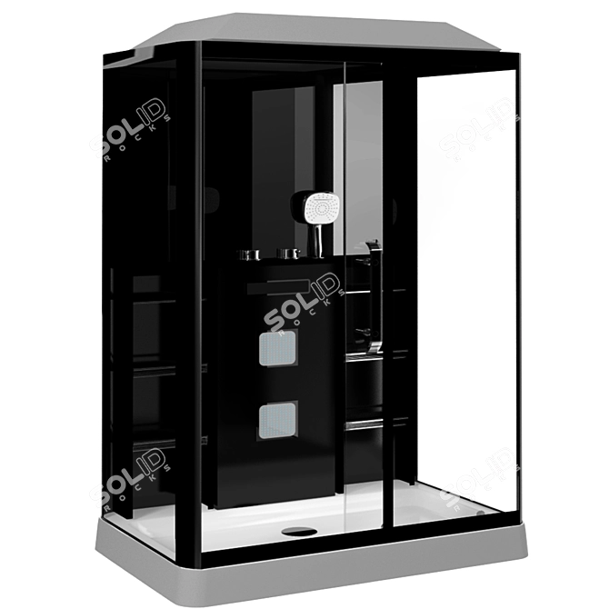 Grossman GR-228 LR: Elegant Black Shower 3D model image 2