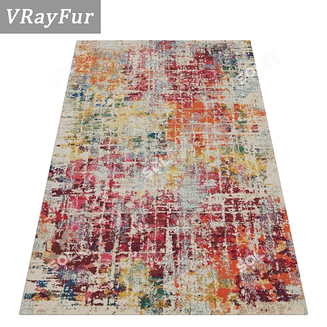 Luxury Rug Set: High-Quality Textures 3D model image 2