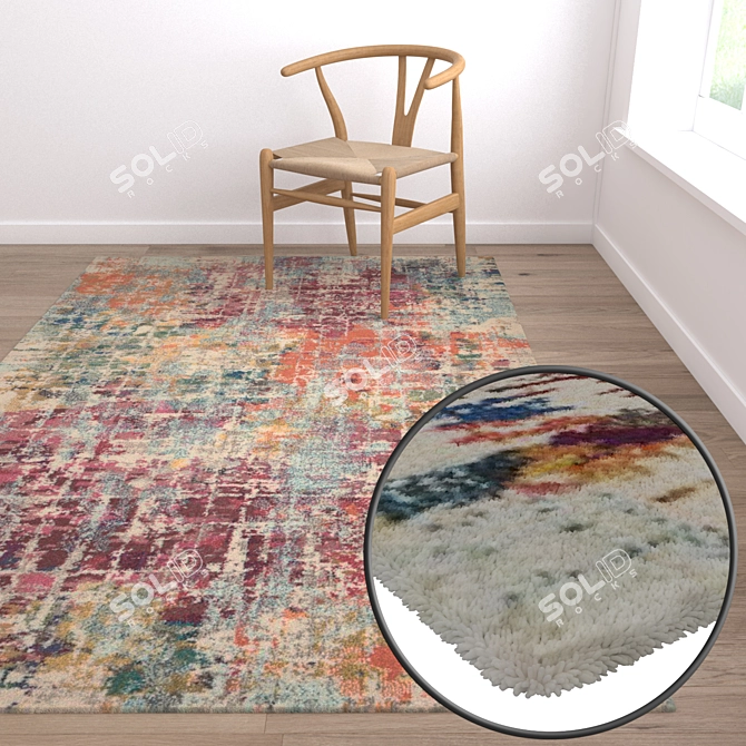 Luxury Rug Set: High-Quality Textures 3D model image 5