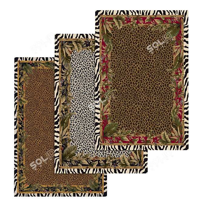 Title: Luxury Carpets Set 3D model image 1