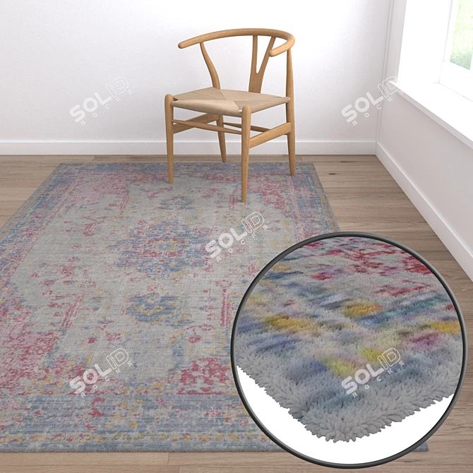 Luxury Carpets Set: High-Quality Textures 3D model image 5