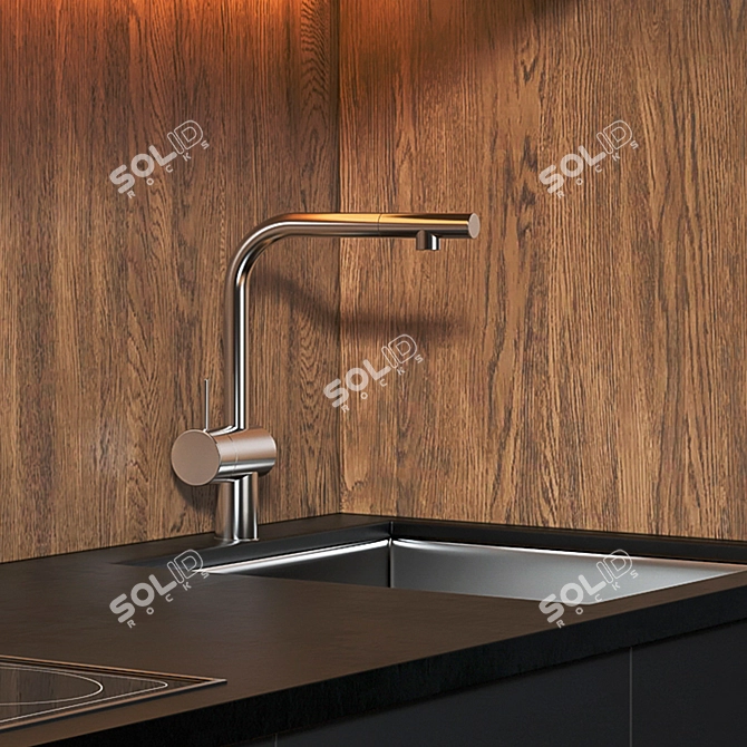 Modern Urban Kitchen Design 3D model image 2