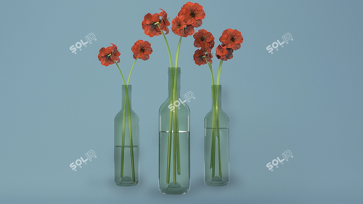 Bottle of Blooms 3D model image 1