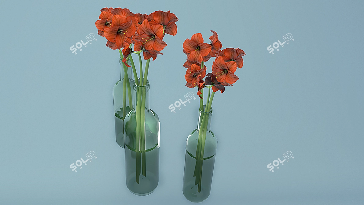 Bottle of Blooms 3D model image 2