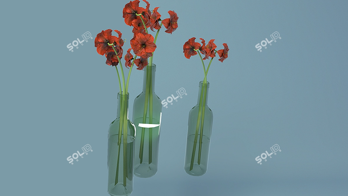 Bottle of Blooms 3D model image 3