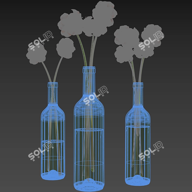 Bottle of Blooms 3D model image 4