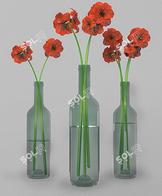 Bottle of Blooms 3D model image 6