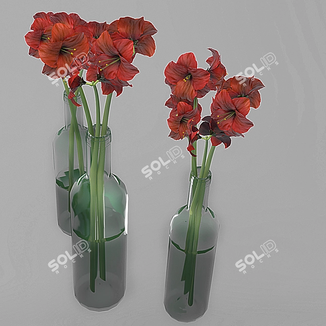 Bottle of Blooms 3D model image 7