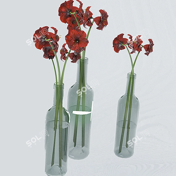 Bottle of Blooms 3D model image 9