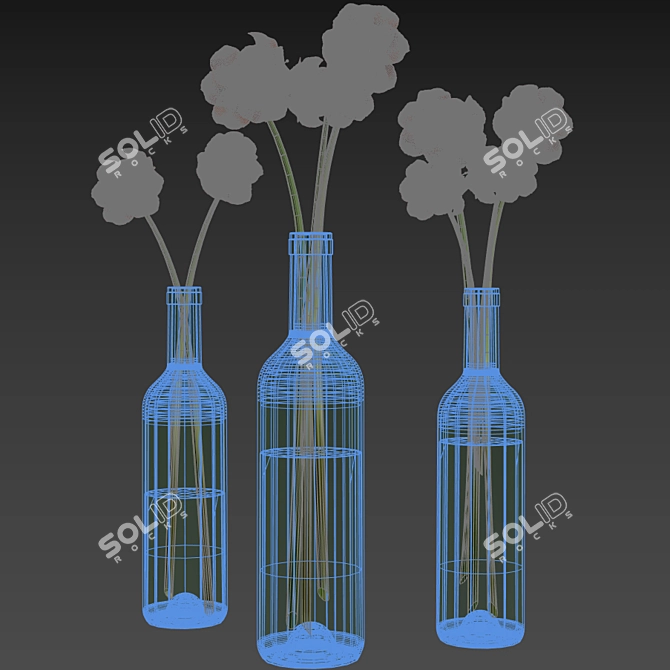 Bottle of Blooms 3D model image 10