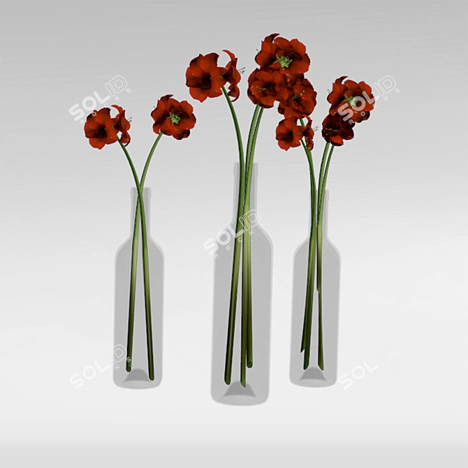 Bottle of Blooms 3D model image 11