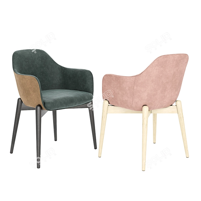 Stylish Marelli CHIA Chairs 3D model image 2