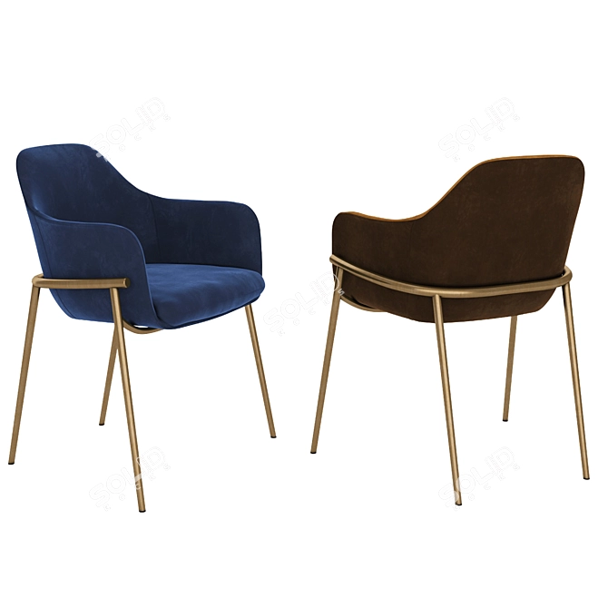 Stylish Marelli CHIA Chairs 3D model image 3