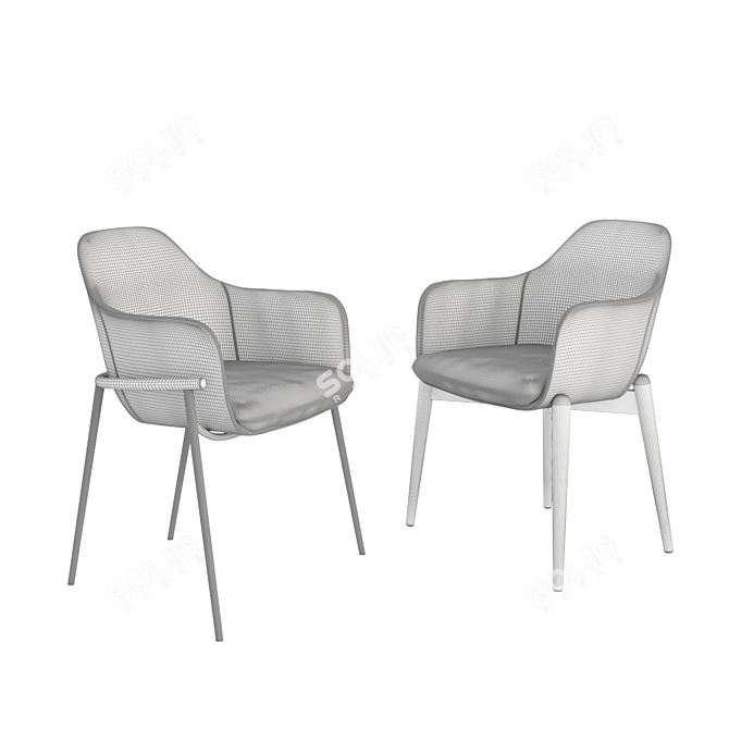 Stylish Marelli CHIA Chairs 3D model image 4