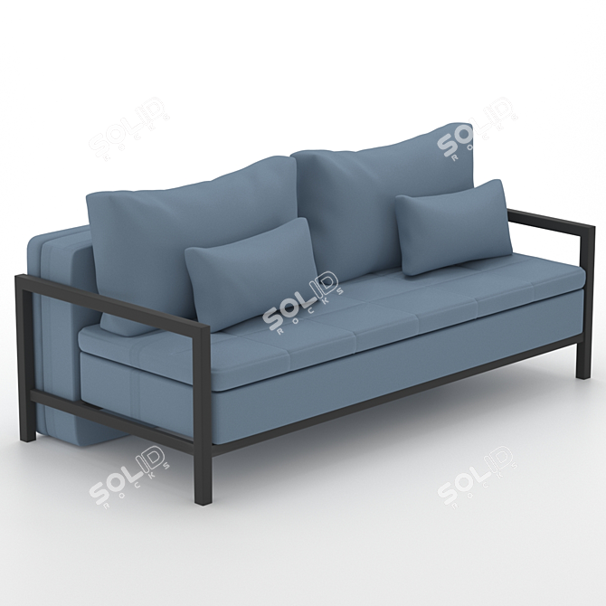 Modern Kingblood Sofa: 194x93x86cm 3D model image 1