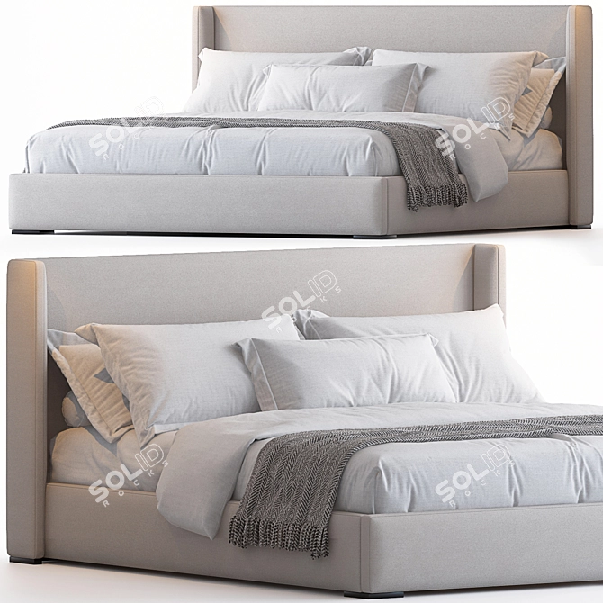 RH Lawson King Bed 3D model image 1