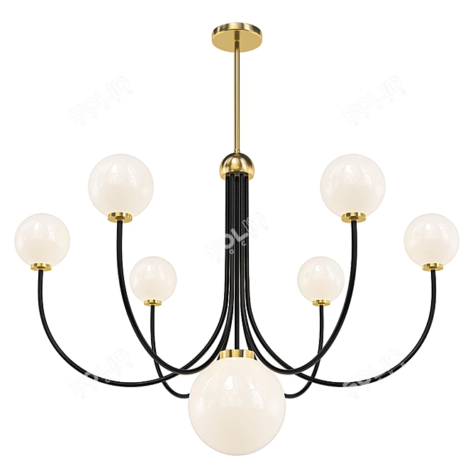 Elegant Coco Chandelier | Vintage-inspired Lighting 3D model image 1