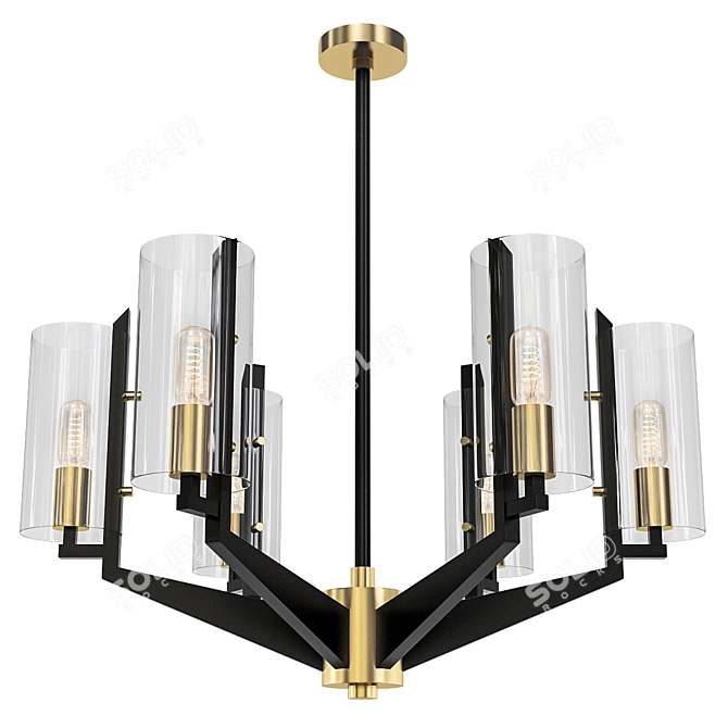 Fryer Chandelier: Elegant Lighting Fixture 3D model image 1